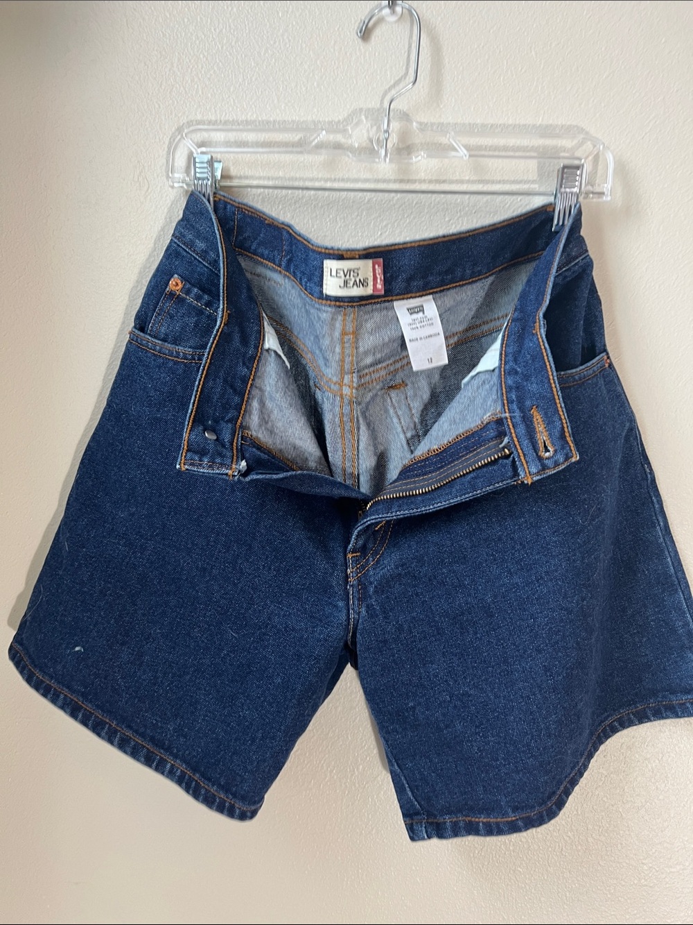Levi's Indigo Blue High-Rise Denim Shorts